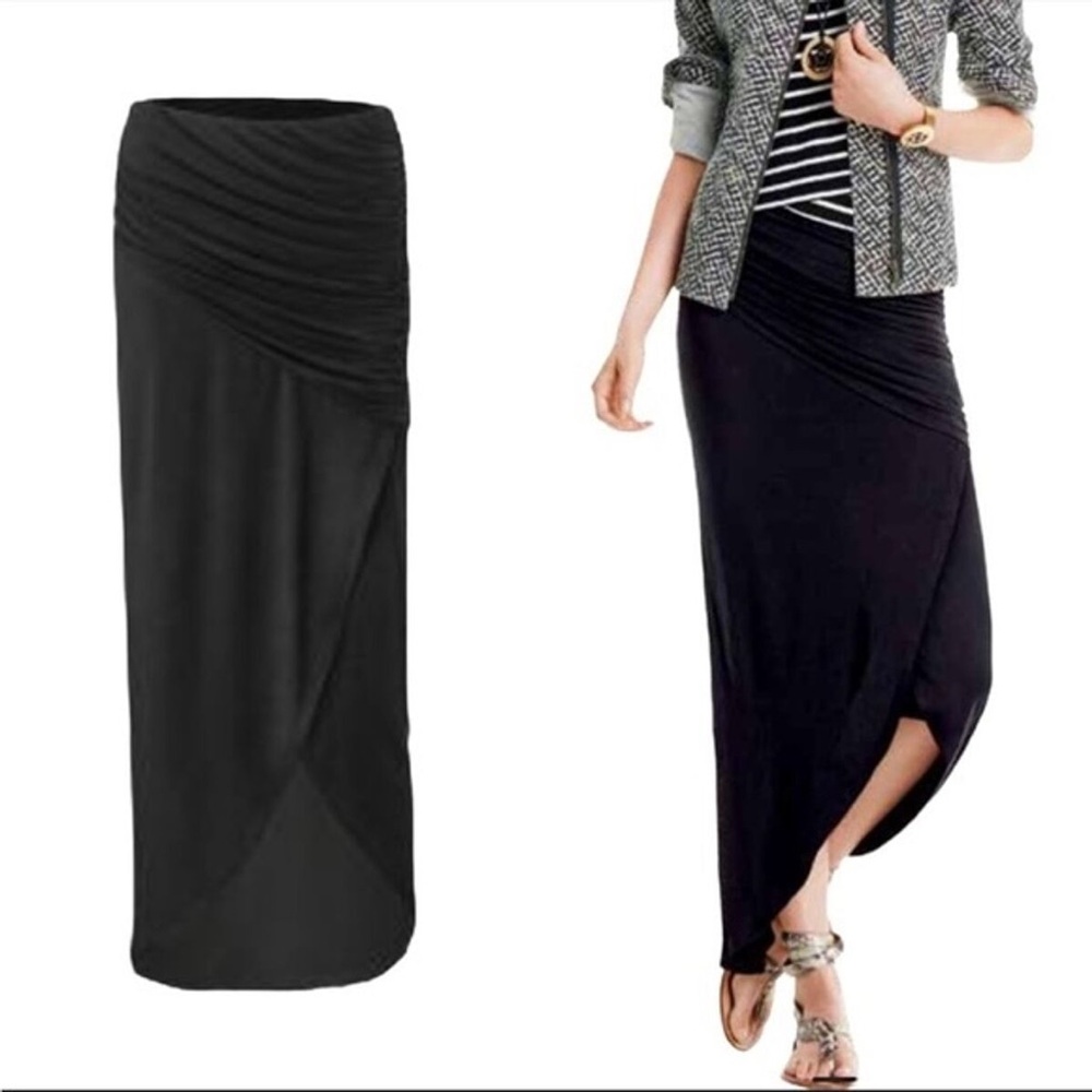 CAbi #5052 Run Around Maxi Skirt Black‎ Size Medium